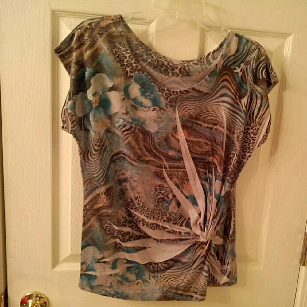 Multi color summer rayon top